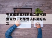 开云体育登录入口-布宜诺斯艾利斯独立战术调整显效，力争世俱杯更好名次的简单介绍